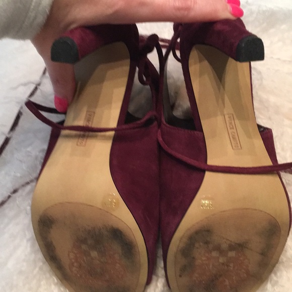 Vince Camuto open toe ankle tied mules - Picture 4 of 4